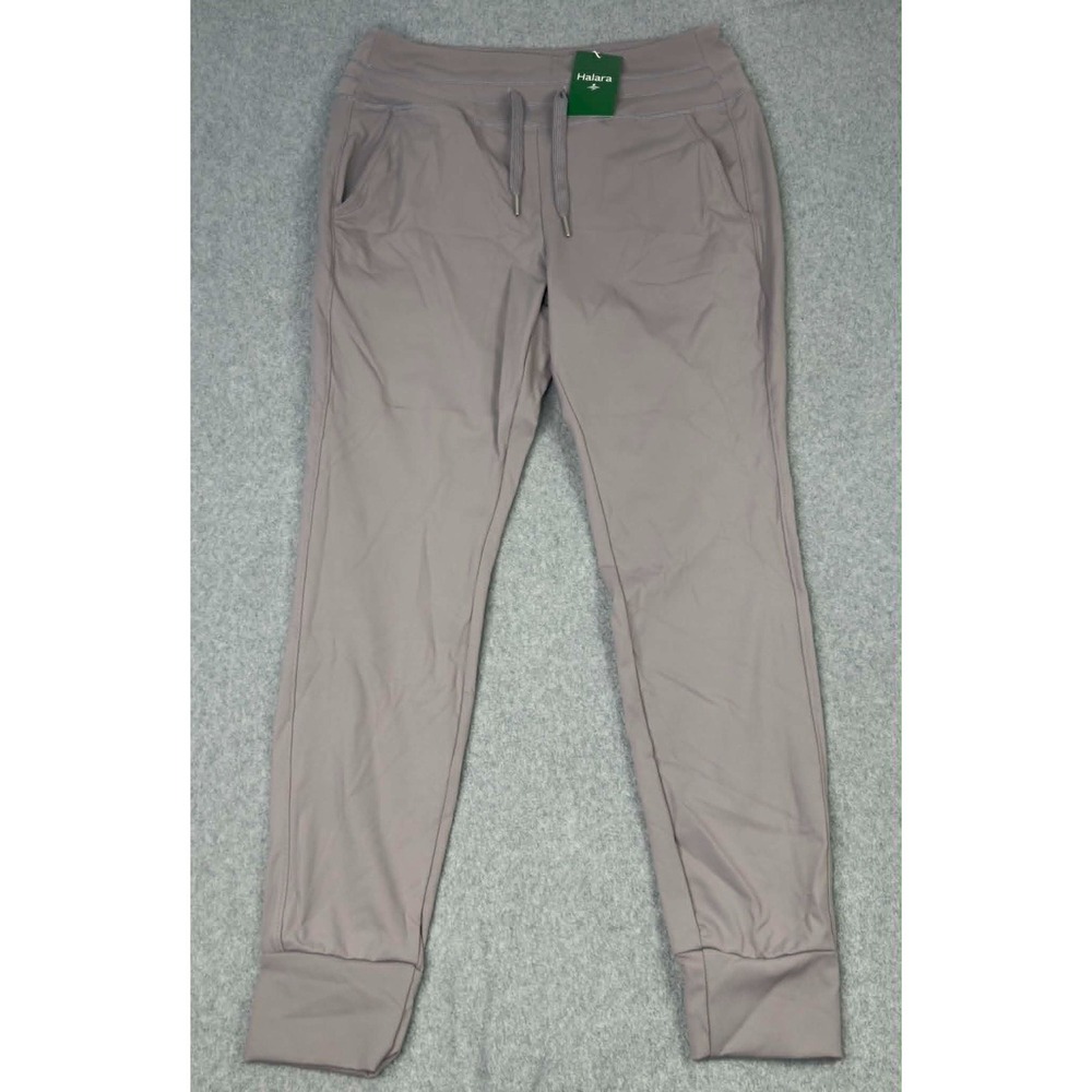 NEW‎ Halara Jogger Pants Womens Sz L Regular Taupe Drawstring Stretch Athleisure